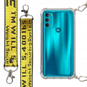 Etui Antishock + Smycz Żółta do MOTOROLA G71 5G