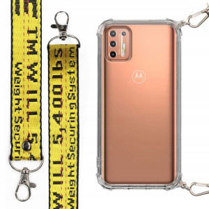 Etui Antishock + Smycz Żółta do MOTOROLA G9 PLUS