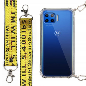 Etui Antishock + Smycz Żółta do MOTOROLA ONE 5G
