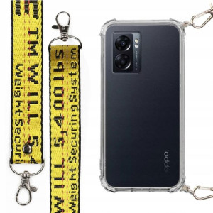 Etui Antishock + Smycz Żółta do OPPO A57 5G