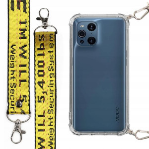 Etui Antishock + Smycz Żółta do OPPO FIND X3 PRO