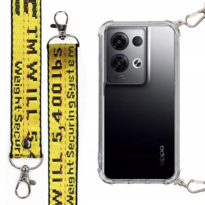 Etui Antishock + Smycz Żółta Do Oppo Reno 8 Plus