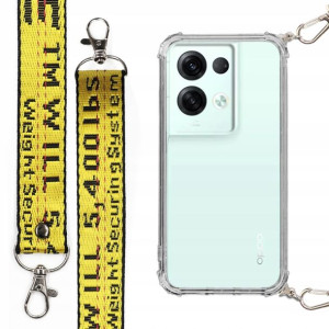 Etui Antishock + Smycz Żółta Do Oppo Reno 8 Pro