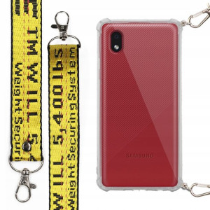 Etui Antishock + Smycz Żółta do SAMSUNG A01 CORE