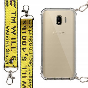 Etui Antishock + Smycz Żółta do SAMSUNG J4 2018