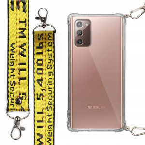 Etui Antishock + Smycz Żółta do SAMSUNG NOTE 20
