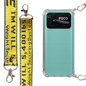 Etui Antishock + Smycz Żółta do XIAOMI POCO C40
