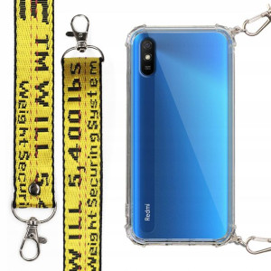 Etui Antishock + Smycz Żółta do XIAOMI REDMI 9A
