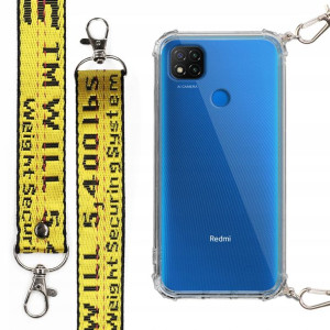Etui Antishock + Smycz Żółta do XIAOMI REDMI 9C