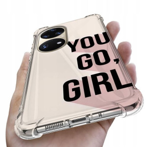 Etui Antishock do HUAWEI P50 PRO Girl Pink Wzory
