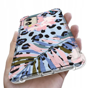 Etui ANTISHOCK do MOTOROLA E13 Kwiaty Flower Wzory