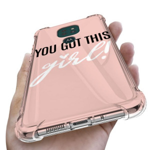Etui Antishock do MOTOROLA E7 PLUS Girl Pink Wzory