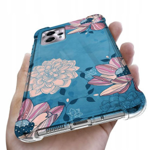 Etui ANTISHOCK do MOTOROLA G23 Kwiaty Flower Wzory