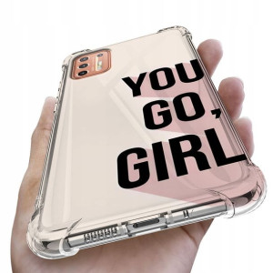 Etui Antishock do MOTOROLA G9 PLUS Girl Pink Wzory