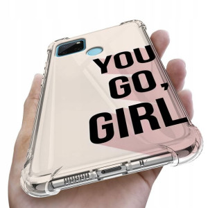 Etui Antishock do REALME C25Y Girl Pink Top Wzory