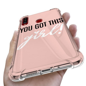 Etui Antishock do SAMSUNG A20S Girl Pink Top Wzory