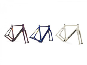 Rama gravel Freak Carbon XS niebiesko-żółta (rama, widelec, stery), 142x12m