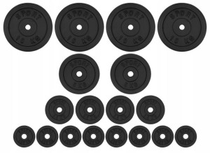 Obciążenie żeliwne 70KG ZESTAW talerzy krążek 28mm