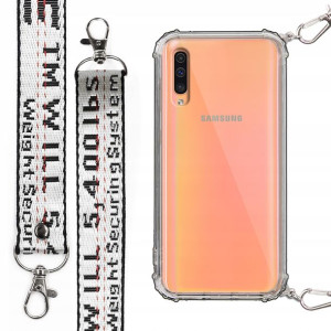 Etui Antishock Mocna Smycz Biała do SAMSUNG A50S