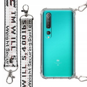 Etui Antishock Mocna Smycz Biała do XIAOMI MI 10