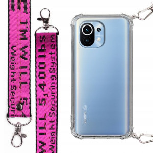 Etui Antishock Mocna Smycz Fuksja do XIAOMI MI 11