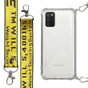 Etui Antishock Mocna Smycz Żółta do SAMSUNG A02S