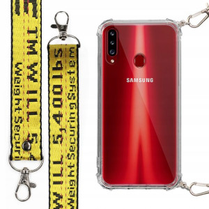 Etui Antishock Mocna Smycz Żółta do SAMSUNG A20S
