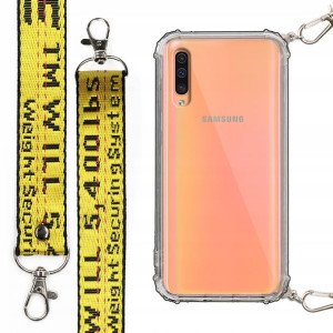 Etui Antishock Mocna Smycz Żółta do SAMSUNG A30S