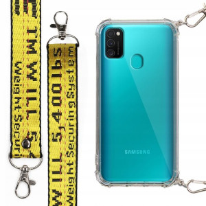 Etui Antishock Mocna Smycz Żółta do SAMSUNG M30S