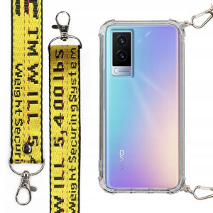 Etui Antishock Mocna Smycz Żółta do VIVO V21E 4G