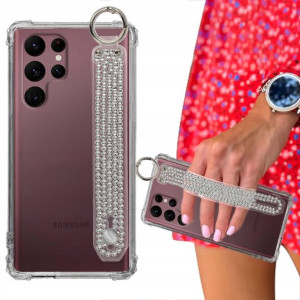 Etui ANTISHOCK Pasek Cyrkonie do SAMSUNG S22 ULTRA