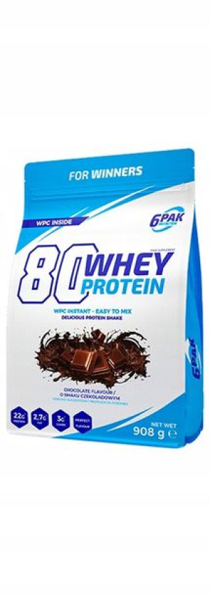 6PAK 80 WHEY PROTEIN 908g chocolate