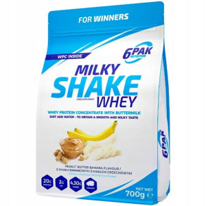 6PAK MILKY SHAKE WHEY 700g Peanut Butter Banana