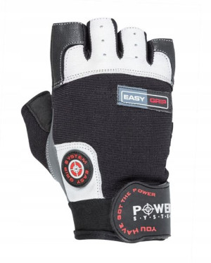 Power System Rękawiczki Easy Grip-white Black-xs