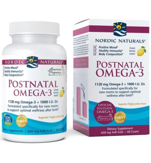 Nordic Naturals Postnatal Omega-3 1120mg Le-60sftg