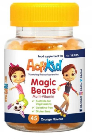 ACTIKID MAGIC BEANS MULTI-VITAMIN orange-45gummies