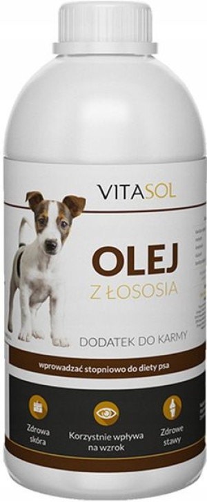 Vitasol Olej Łososiowy 100% Dla Psa 1000 Ml