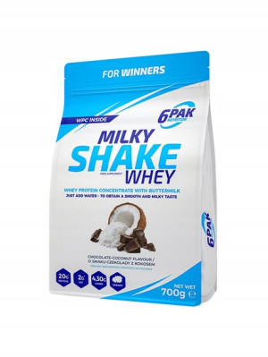 6PAK MILKY SHAKE WHEY 700g Coconut-Chocolate