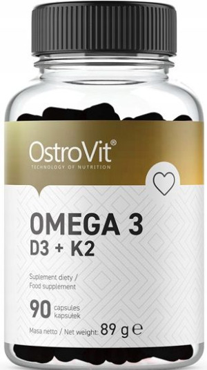 Ostrovit Omega 3 D3+k2 - 90kaps