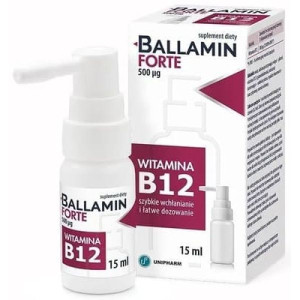 Ballamin Forte, witamina B12 500 µg, aerozol doustny, 15 ml