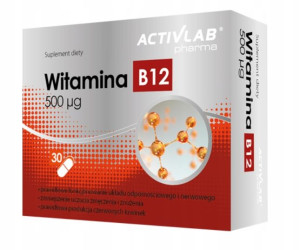 Activlab Pharma Witamina B12 500ug - 30kaps Anemia