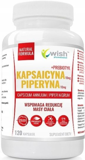 Wish Kapsaicyna10mg Piperyna10mg Prebiotyk 120kaps