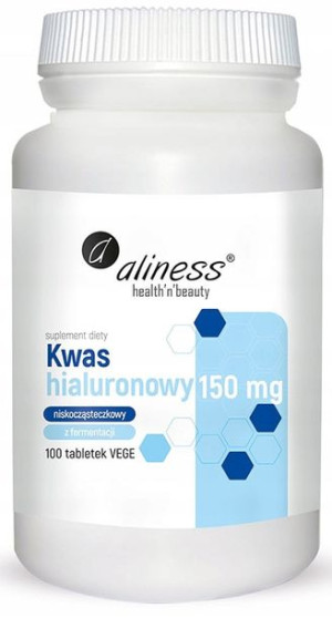 Aliness Kwas Hialuronowy 150mg-100tabl Skóra Włosy