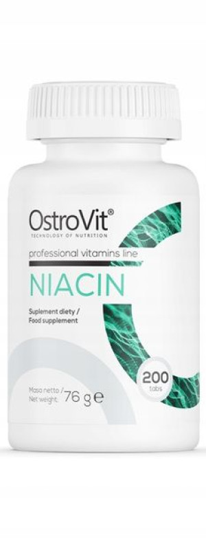 Ostrovit Niacin - 200 Tab. Witamina B3 - Mózg