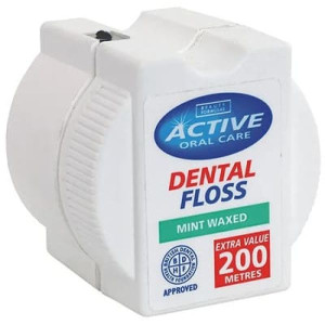 Beauty Formulas Active Oral Care, nić dentystyczna, miętowa, woskowana, 200