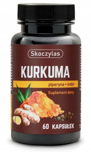 Skoczylas Kurkuma,piperyna,imbir ,reswer,kw- 60kap