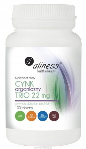 Aliness Cynk Organiczny Trio 15mg - 100tabl