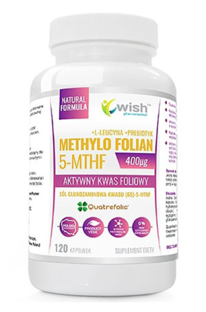 Wish Methylo Folian 400mcg Witamina B9 - 120kaps