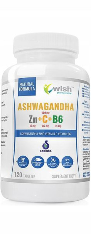 Wish Ashwagandha+zn+wit.c+wit.b6 - 120tabl
