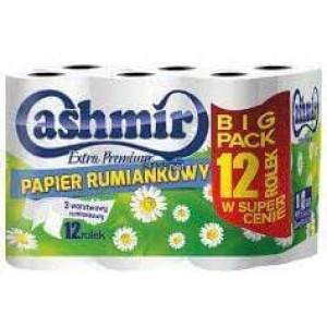 Cashmir Extra Premium, papier toaletowy rumiankowy 3-warstwowy, 12 szt.